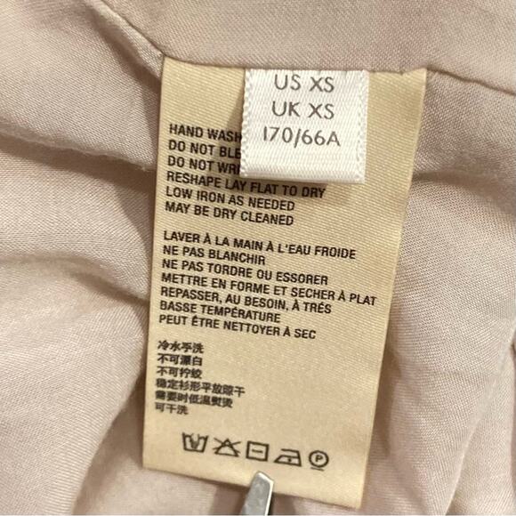 New Anthropologie Pant XS Floral Colorblock Pleated Wide PullUp Gold Waist Lined - Picture 9 of 15